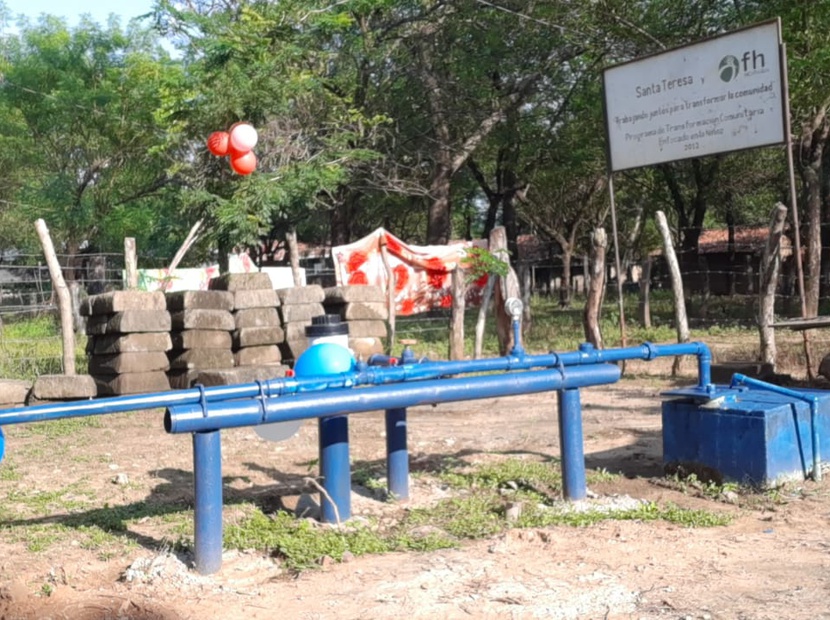 Sistema de agua de comunidad Santa Teresa, CAPS Ríos de Agua viva, Somotillo